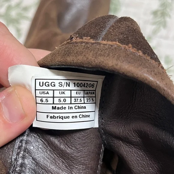 UGG Brown Leather/Suede Western Cowboy Riding Boots Size 6.5 Women High Top - Picture 6 of 13